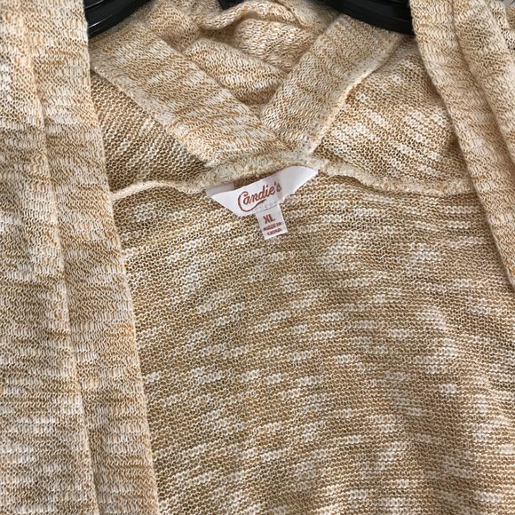 Candie's Lightweight L/S Duster Cardigan | Tan | X-Large - Picture 7 of 10
